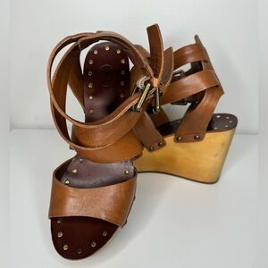 ASH Wedge-Strappy Ankle Platform Sandals - Size 39